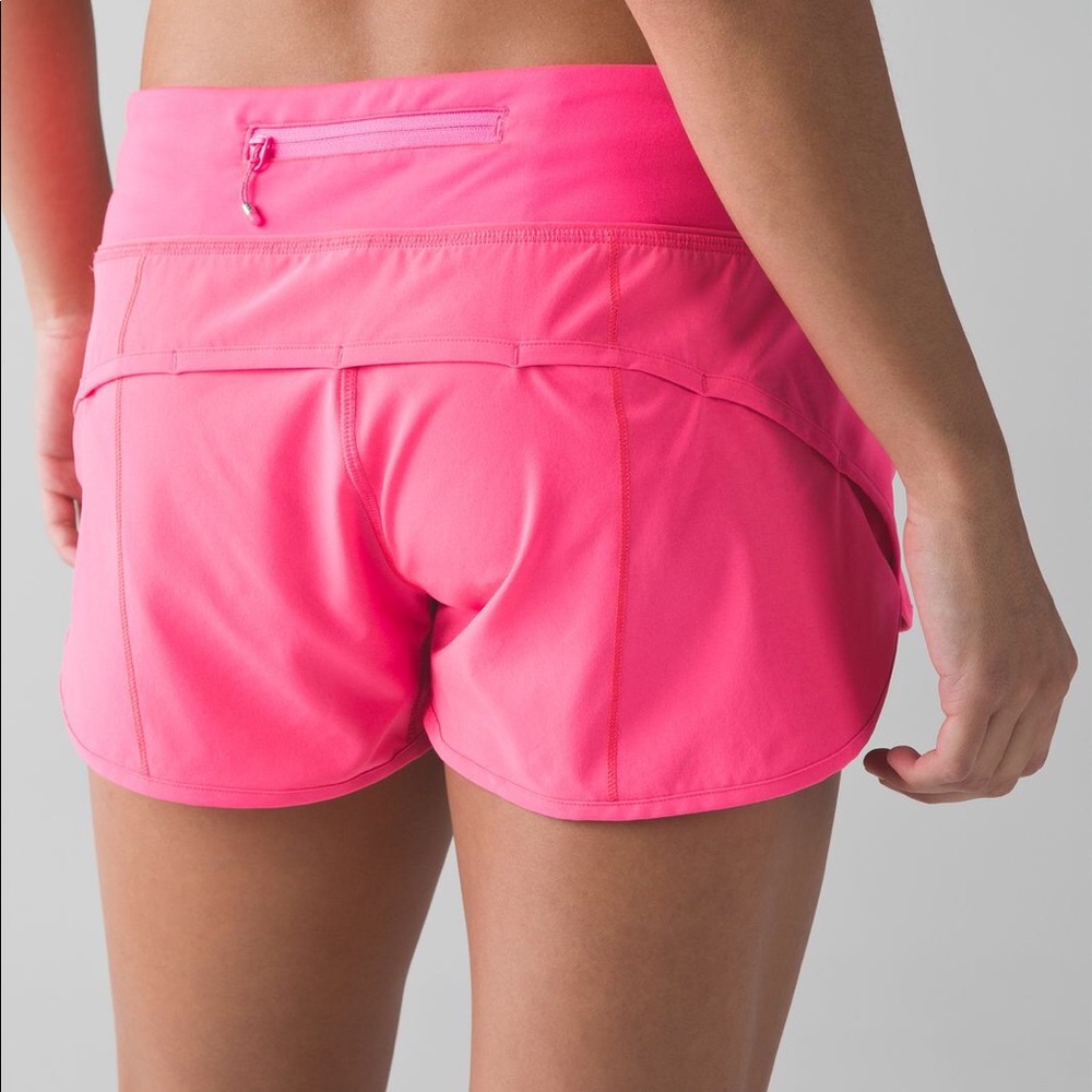 Pink lululemon shorts